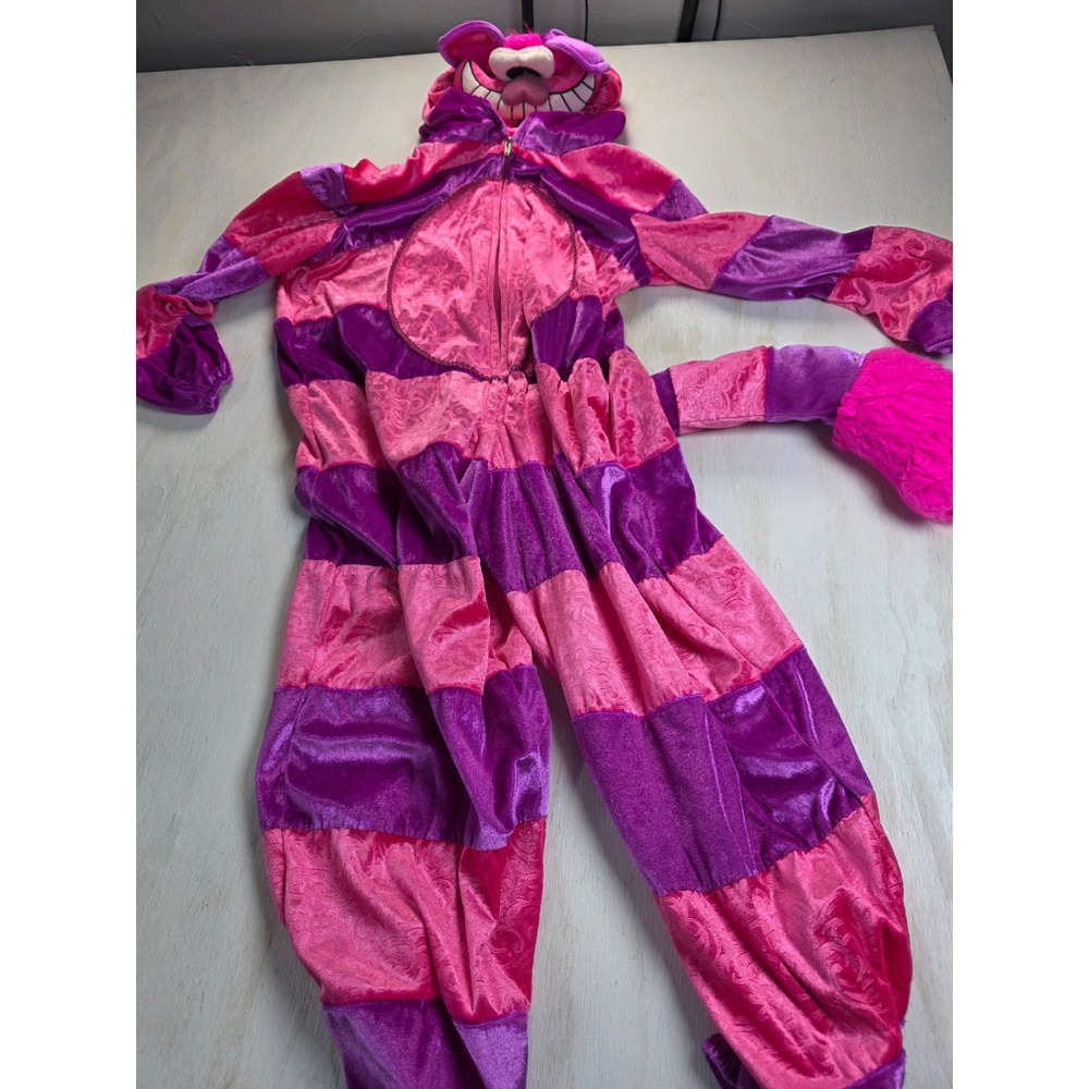 Princess Paradise Cheshire Cat Costume Kids Large 10 Pink Purple Jumpsuit
